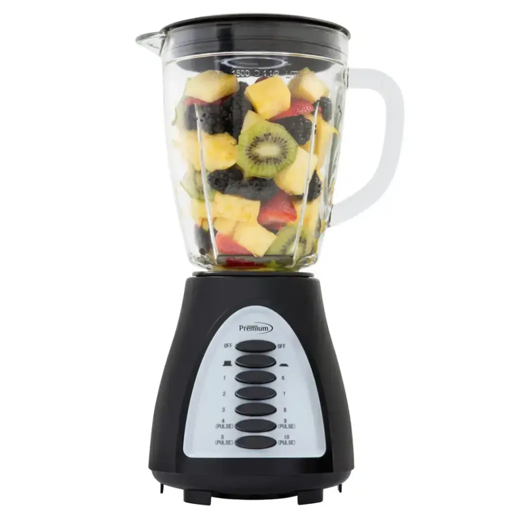 NT-315 Licuadora Negra Premium con Vaso de Cristal