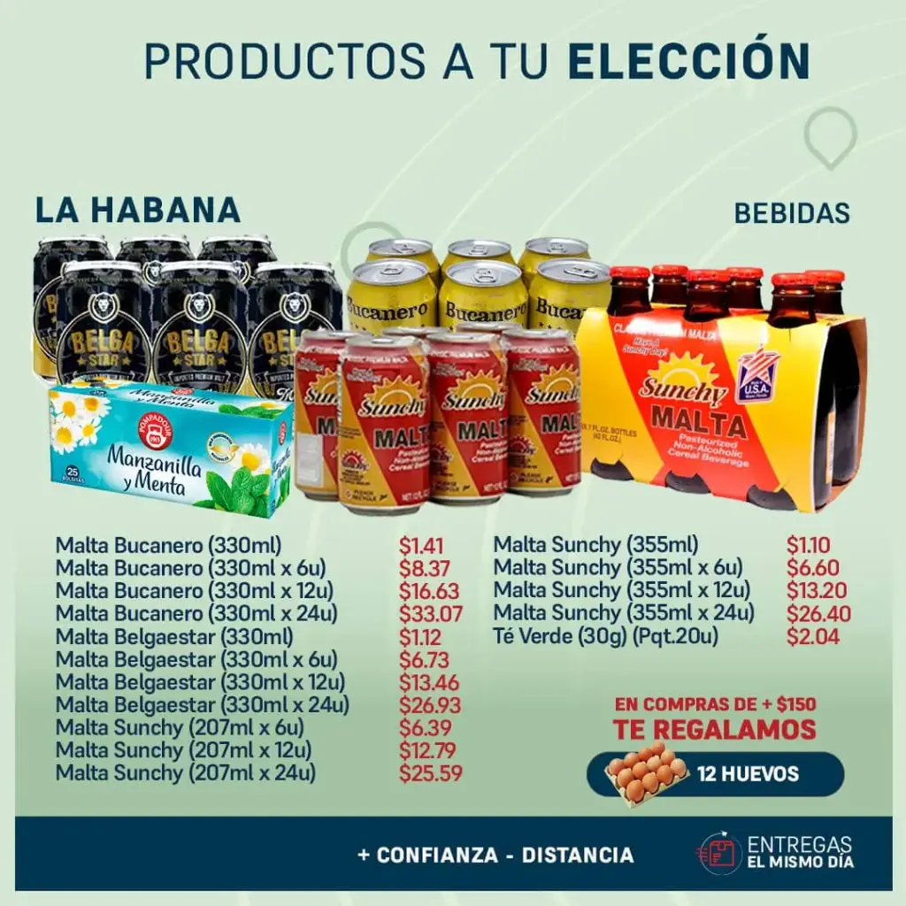 Productos a tu Elección - Bebidas 3 - La Habana