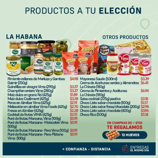Productos a tu Elección - Otros Productos 1 - La Habana