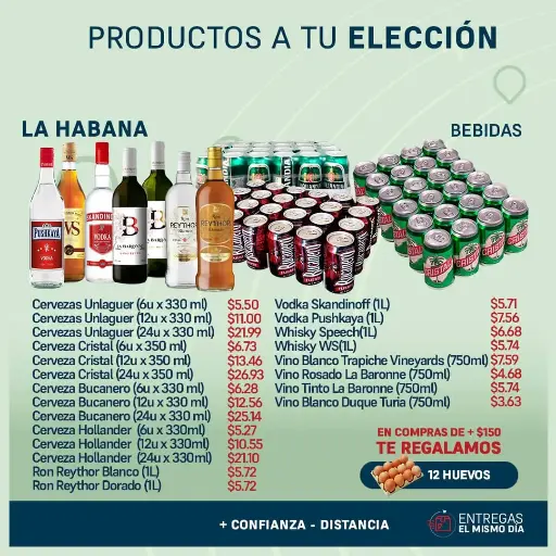 Productos a tu Elección - Bebidas 1 - La Habana