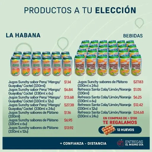 Productos a tu Elección - Bebidas 2 - La Habana
