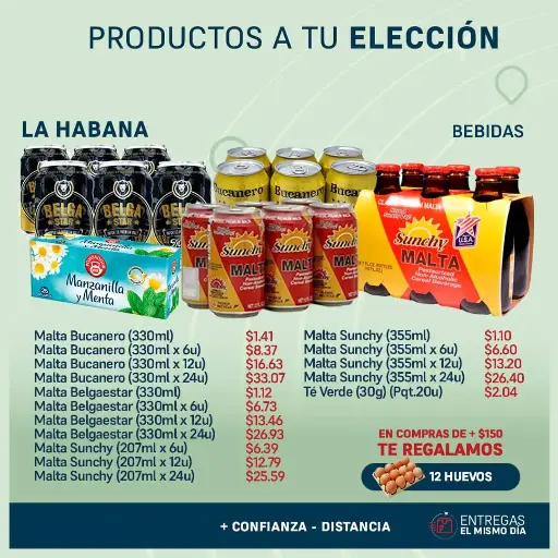 Productos a tu Elección - Bebidas 3 - La Habana