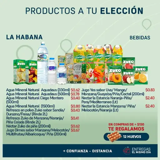 Productos a tu Elección - Bebidas 4 - La Habana