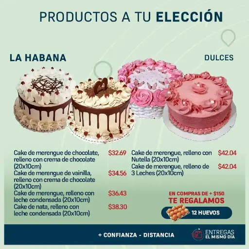 Productos a tu Elección - Dulces - La Habana