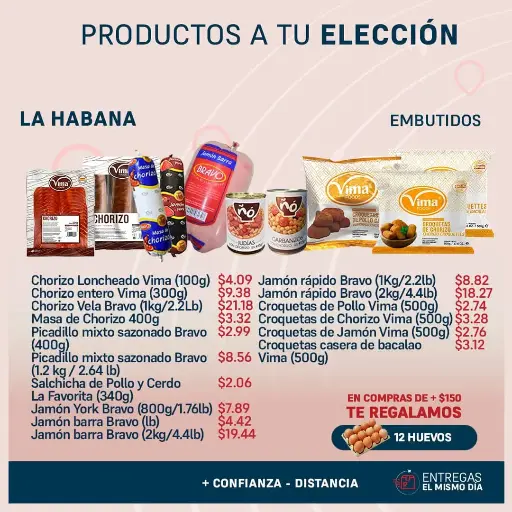 Productos a tu Elección - Embutidos - La Habana