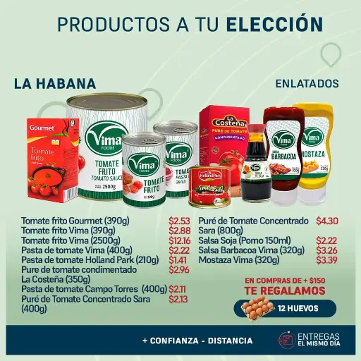 Productos a tu Elección - Enlatados - La Habana