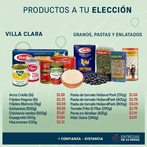 Productos a tu Elección - Granos, Pastas y Enlatados - La Habana